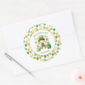 St. Patrick's Lucky One eerste verjaardag Ronde Sticker (Envelop)