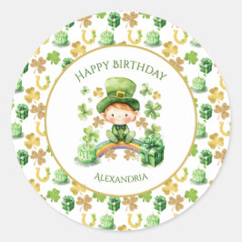 St. Patrick's Lucky One eerste verjaardag Ronde Sticker