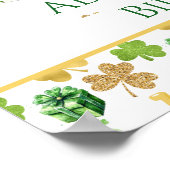 St Patrick's Lucky One eerste verjaardag welkom Poster (Hoek)
