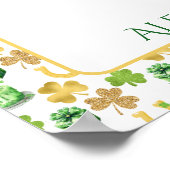 St Patrick's Lucky One eerste verjaardag welkom Poster (Hoek)