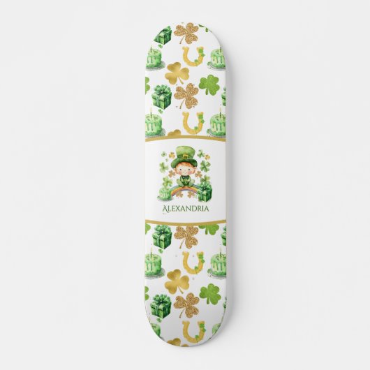 St Patrick's Lucky One Verjaardag Persoonlijk Skateboard (Voorkant)