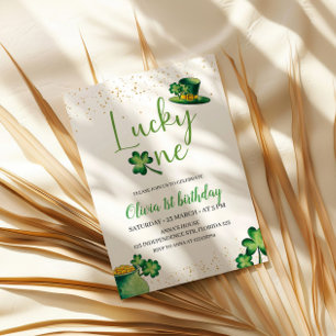 St. Patrick's Lucky One verjaardagsuitnodiging Kaart
