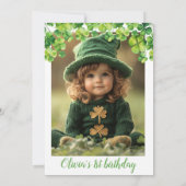 St. Patrick's Lucky One verjaardagsuitnodiging Kaart (Achterkant)