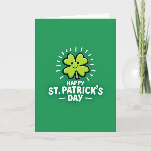 St. Patrick's Lucky Shamrock Kaart (Voorkant)