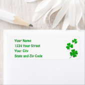 St Patrick's Lucky Shamrock Personalized Address Etiket (Insitu)