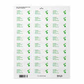 St Patrick's Lucky Shamrock Personalized Address Etiket (Full Sheet)