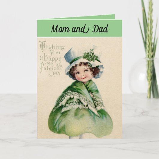 St. Patrick's mama en papa Kaart (Voorkant)