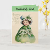 St. Patrick's mama en papa Kaart (Gele Bloem)