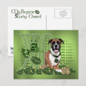 St Patricks - Me Lucky Charm - Boxer - Vindy Briefkaart (Voorkant / Achterkant)