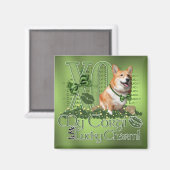 St Patricks - Me Lucky Charm - Corgi - Owen Magneet (Voorkant / Achterkant)