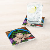 ST. PATRICK'S MEISJE GLAZEN ONDERZETTER (Schuin)