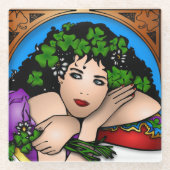 ST. PATRICK'S MEISJE GLAZEN ONDERZETTER (Voorkant)