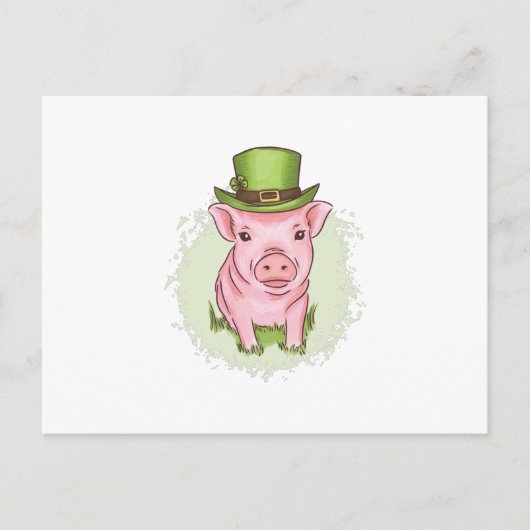 St Patrick's mini pig Briefkaart (Voorkant)