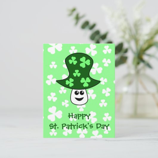 St. Patrick's Mushroom Briefkaart (Staand voorkant)