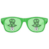St. Patrick's Mushroom Party Shades Retro Zonnebril (Voorkant)