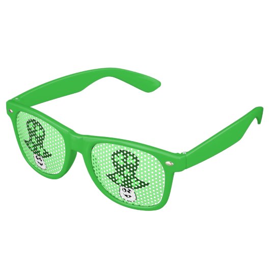 St. Patrick's Mushroom Party Shades Retro Zonnebril (Gekanteld)