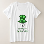 St. Patrick's Mushroom Plus Size T-shirt (Design voorkant)