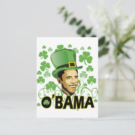 St Patrick's O'Bama 2009 Briefkaart (Staand voorkant)