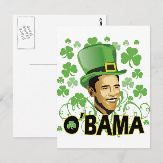 St Patrick's O'Bama 2009 Briefkaart (Voorkant / Achterkant)