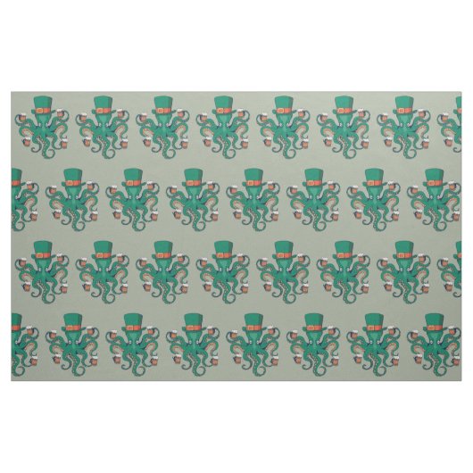 St Patricks Octopus Stof (Fat Quarter)