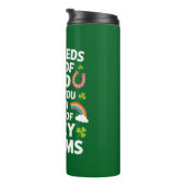 St Patricks Onderwijzer Lucky Charm Clover Iers Thermosbeker (Geroteerd rechts)