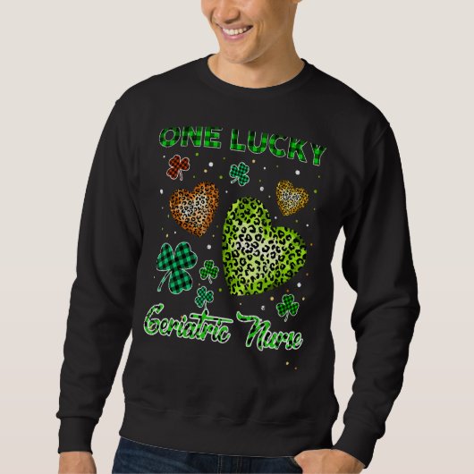 St Patricks One Lucky Geriediatric Neurse Buffalo  Trui (Voorkant)