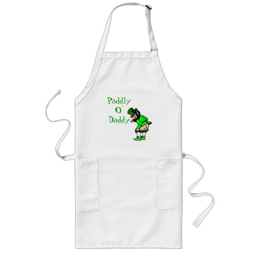 St Patrick's Paddly O' Daddy Leprechaun Schort (Voorkant)