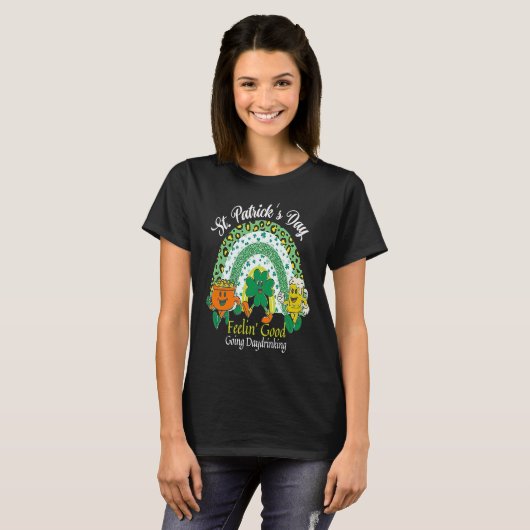 St Patrick's Paddy Day Irish Shamrock C Crock Gold T-shirt (Voorkant volledig)
