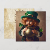 St Patrick's Party Ierse kinderpot van Gold Square Kaart (Voorkant / Achterkant)