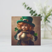St Patrick's Party Ierse kinderpot van Gold Square Kaart (Staand voorkant)