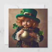 St Patrick's Party Ierse kinderpot van Gold Square Kaart (Voorkant)