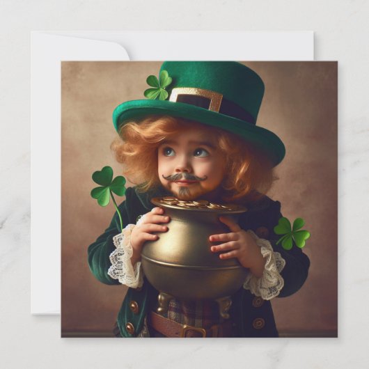 St Patrick's Party Ierse kinderpot van Gold Square Kaart (Voorkant)