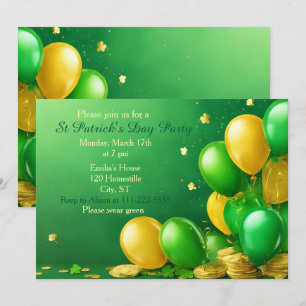 St Patrick's Party Uitnodigen Kaart