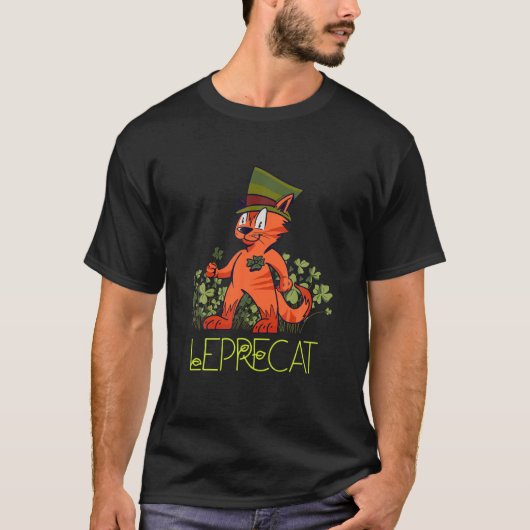 St.Patrick's Patricks Day Irish Leprecat Cat Lepre T-shirt (Voorkant)