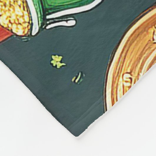 St.Patrick's patroon - leprechauns en goud Fleece Deken (Hoek)