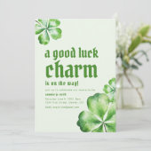 St. Patrick's Patty Baby shower Party Uitnodigen Kaart (Staand voorkant)