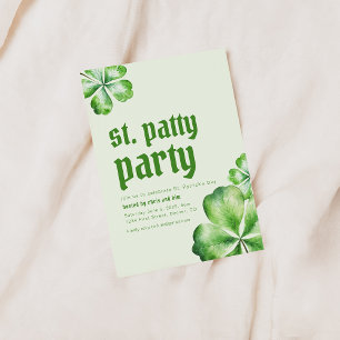 St. Patrick's Patty Day Party Uitnodigen Kaart