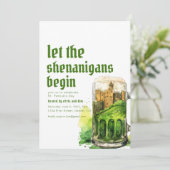St. Patrick's Patty's Day Party uitnodiging (Staand voorkant)