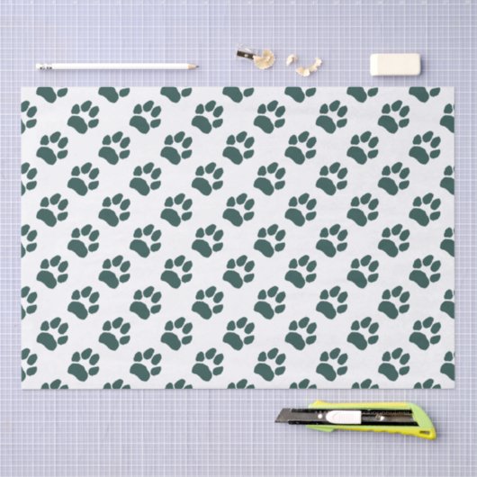 St. Patrick's Paw Print Tissuepapier (Craft)
