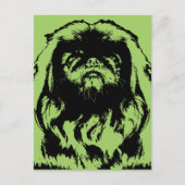 St Patricks - Pekinees silhouet - Pebbles Briefkaart (Voorkant)