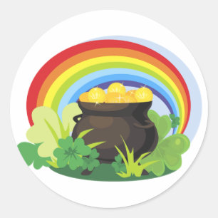 St. Patrick's Pot-o-Gold Ronde Sticker