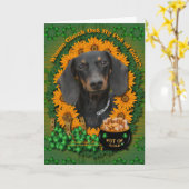 St Patricks - Pot of Gold - Teckel - Winston Kaart (Gele Bloem)