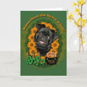 St Patricks - Pot van Goud - Pug - Ruffy Kaart (Gele Bloem)