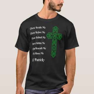 St. Patrick's Prayer Irish Green Christelijk Cross T-shirt