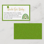 St. Patrick's Rainbow Baby shower Boeken voor Baby Informatiekaartje (Voorkant / Achterkant)