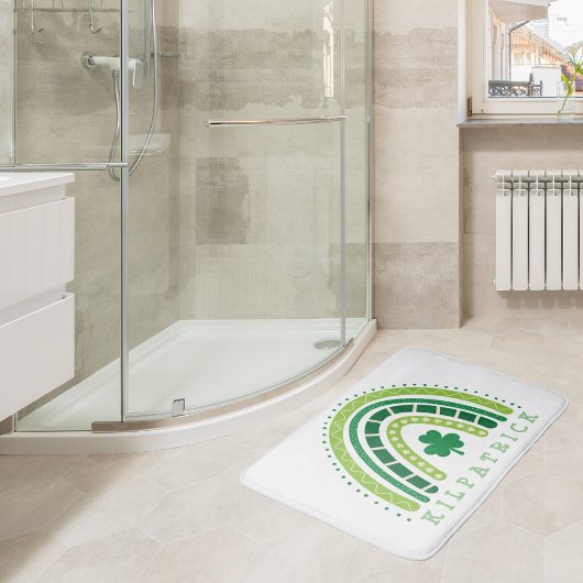 St. Patrick's Rainbow | Happy Whimsical Shamrock Badmat