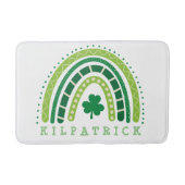 St. Patrick's Rainbow | Happy Whimsical Shamrock Badmat (Voorkant)