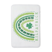 St. Patrick's Rainbow | Happy Whimsical Shamrock Badmat (Voorkant Verticaal)