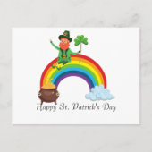 St. Patrick's Rainbow |Happy Whimsical Shamrock Briefkaart (Voorkant)