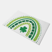 St. Patrick's Rainbow | Happy Whimsical Shamrock Deurmat (Schuin)